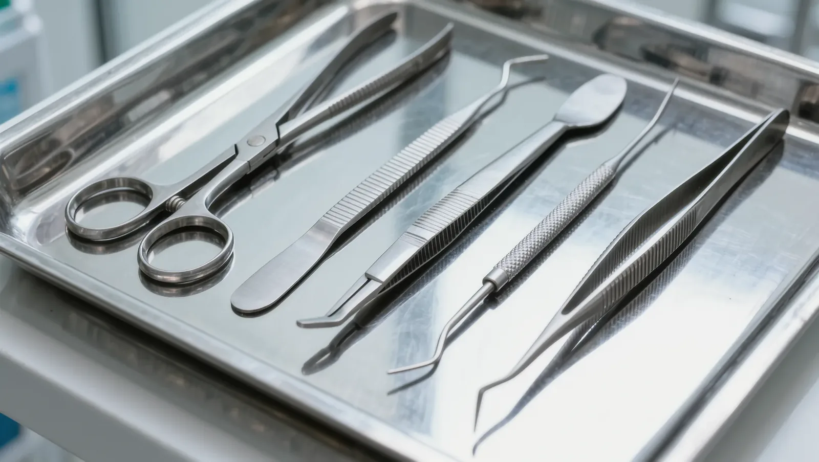 Symbolbild sterile Instrumente auf dem Tablett